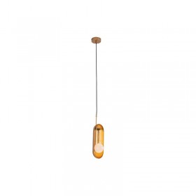 Pendul auriu cu un bec G9