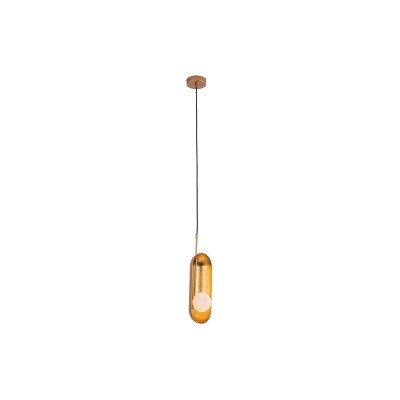 Pendul auriu cu un bec G9