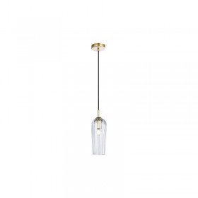 Pendul modern gold E14 sticla transparenta D40 mm