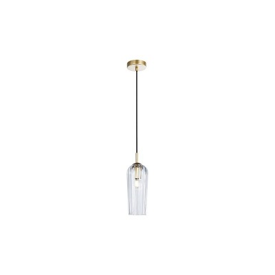 Pendul modern gold E14 sticla transparenta D40 mm