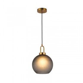 Pendul alama cu sticla fumurie 1XE27