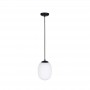 Lustra Pendul cu sticla neagra opala si dulie E27