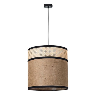 Pendul textil maro cu dulie E27