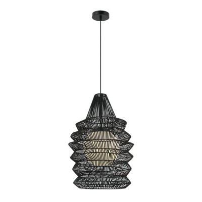 Lustra E27 neagra metalic