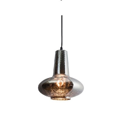 Pendul sticla cu crom 1XE27