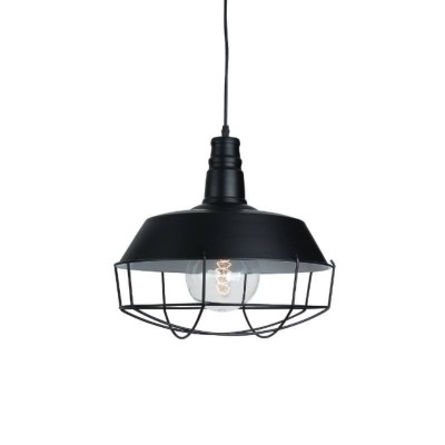 Lampa 1XE27 cadru metal Negru mat