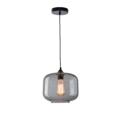 Lustra sticla transparenta fumurie 1XE27