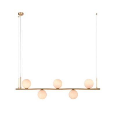 Lustra moderna cu 5 becuri e14 Gold mat