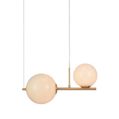 Lustra moderna cu 2 becuri e27 Gold mat