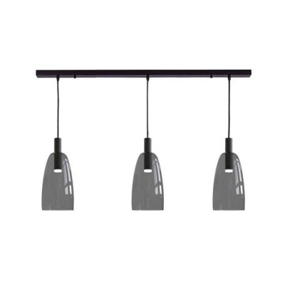 Lustra LED Moderna 3x5W lumina Calda sticla fumurie