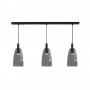 Lustra LED Moderna 3x5W lumina Calda sticla fumurie
