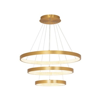 Lustra LED Dimabila Gold 112W cu lumina calda