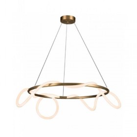 Lustra led moderna Gold mat 60W lumina Calda