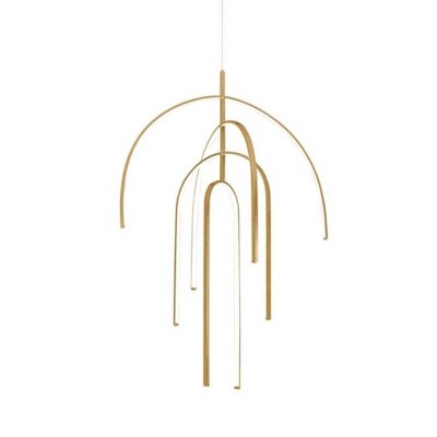 Lustra LED Moderna Gold mat 96W lumina Calda