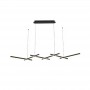 Lustra moderna reglabila LED 85W lumina Calda Negru mat