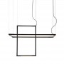 Lustra LED Neagra 30W lumina Calda