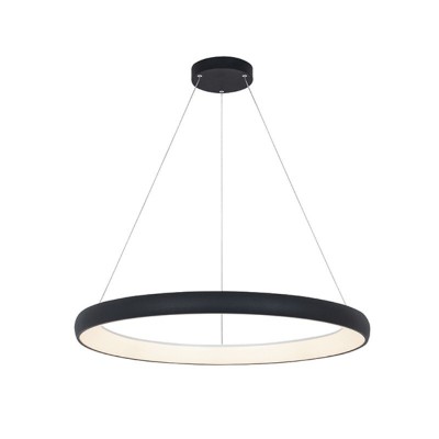 Lustra LED Dimabila Neagra 60W lumina Calda