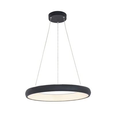 Lustra moderna dimabila neagra LED 50W lumina Calda