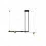 Lustra LED dimabila 28W neagra cu Gold