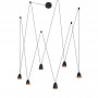 Lustra LED dimabila 6x7W lumina Calda Negru mat Gold