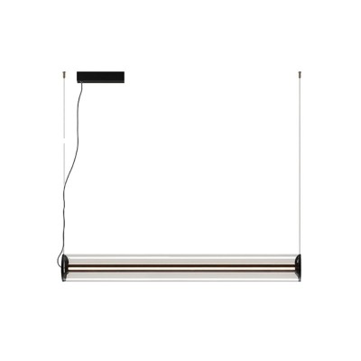 Lustra moderna neagra LED 35W lumina Calda
