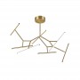 Lustra dimabila Moderna 68W Gold