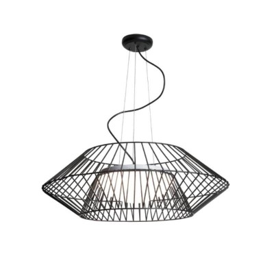 Lustra LED moderna negru mat cu 3 becuri E27