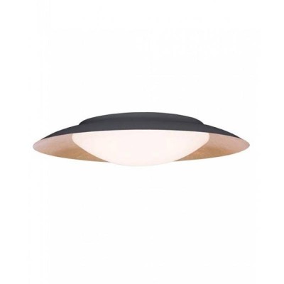 Plafoniera LED neagra reflector Gold 20W