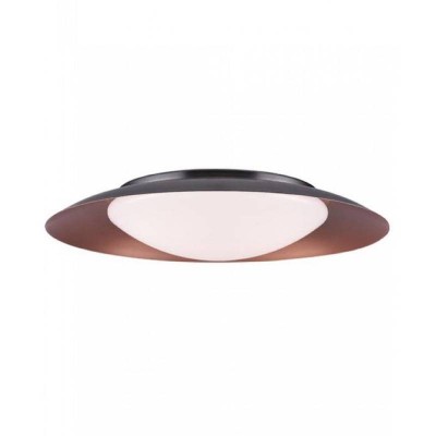 Plafoniera LED neagra reflector cupru 28W