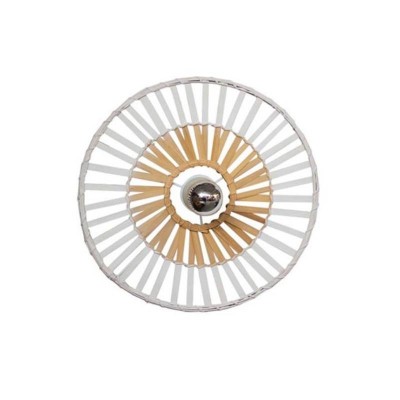 Aplica bambus alb E27