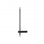 Aplica LED Perete neagra cu Gold 10W lumina Calda