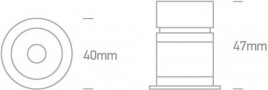 Mini Spot LED Incastrat in tavan Negru 3W 3000K CRI90