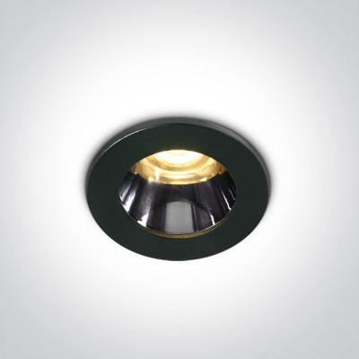 Spot LED Incastrat in tavan Negru 3W 3000K CRI90