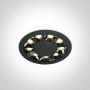 Spot Incastrat in tavan cu 9 leduri Negru 12W 3000K CRI90