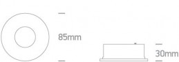 Spot LED Incastrat in tavan Alb 7W CCT cu Lumina calda si Neutra