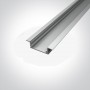 Profil LED Incastrat in Mobila, Riflaje  si Trepte Gri 2m