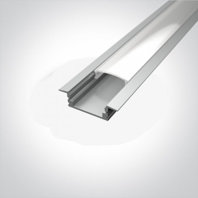 Profile LED Incastrat Slim Gri 2m h8mm R1