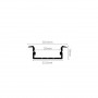 Profil Banda LED Incastrat in tavan sau perete h10mm 2m