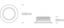 Spot LED Baie 30W CU Lumina Calda , Neutra Si Rece Incastrat
