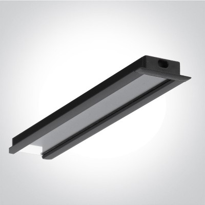 Profil LED Incastrat Negru, Mobila, Trepte, Faianta 2 metri