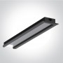 Profil LED Incastrat Negru, Mobila, Trepte, Faianta 2 metri