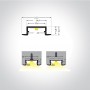 Profil LED trepte Gri h6.6mm 2 metri