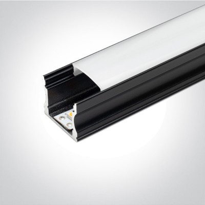Profil LED Negru Aplicat H15.3mm 2metri S2