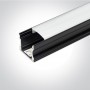 Profil LED Negru Aplicat H15.3mm 2metri S2
