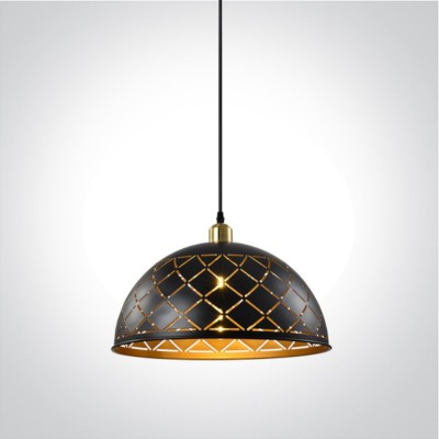 Pendul Bucatarie Negru cu Gold 1xE27