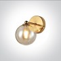 Aplica perete interior gold cu sticla fumurie 1xG9