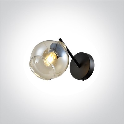 Aplica perete interior negru mat 1xE27