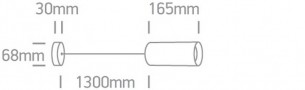 Pendul Negru cu alama GU10 DARK LIGHT h165mm