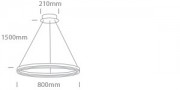 Lustra LED Alba 60W lumina calda D800mm