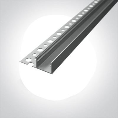 Profil LED Rigips cu o singura latura pentru montaj perimetral, la imbinarea dintre perete si tavan